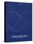 Greensboro, United States of America Blue Map-null-Stretched Canvas