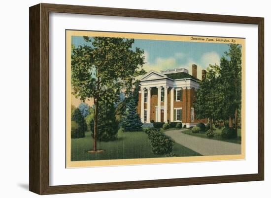 Greentree Farm, Lexington, Kentucky-null-Framed Art Print