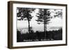 Greenville, Maine, Panoramic View of Moosehead Lake-Lantern Press-Framed Art Print