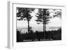 Greenville, Maine, Panoramic View of Moosehead Lake-Lantern Press-Framed Art Print