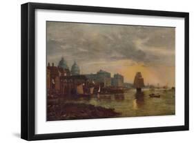 'Greenwich Hospital from the River', 1854, (1935)-James Holland-Framed Giclee Print