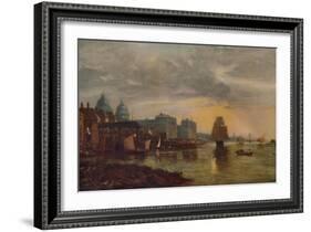 'Greenwich Hospital from the River', 1854, (1935)-James Holland-Framed Giclee Print