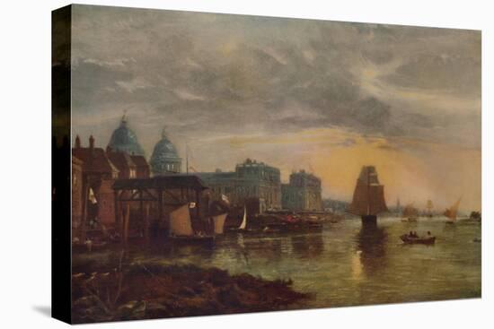 'Greenwich Hospital from the River', 1854, (1935)-James Holland-Stretched Canvas