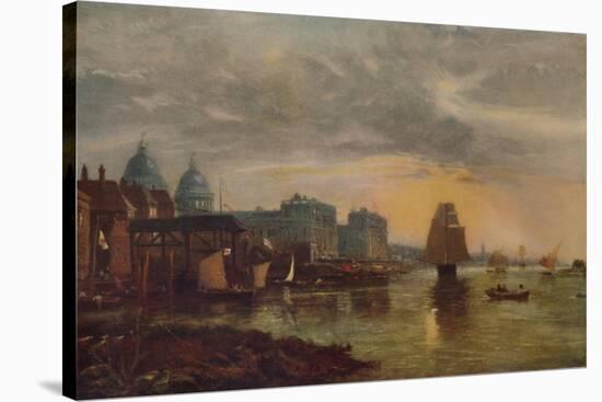 'Greenwich Hospital from the River', 1854, (1935)-James Holland-Stretched Canvas