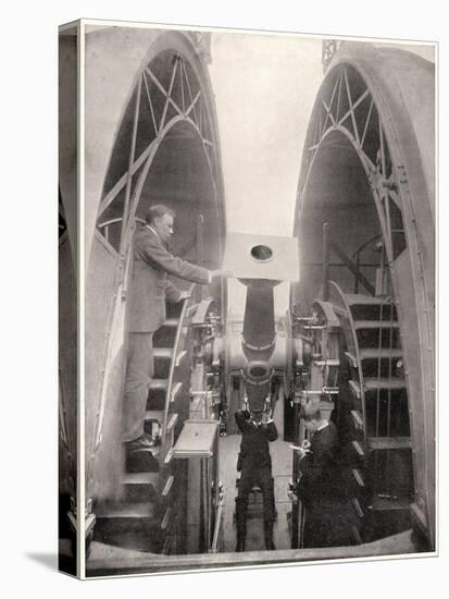 Greenwich Observatory the Astronomer Royal Mr. Frank Dyson Taking a Reading with an Altazimuth-null-Stretched Canvas