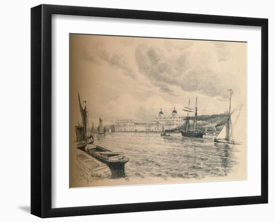 Greenwich Palace from the River, 1902-Thomas Robert Way-Framed Giclee Print