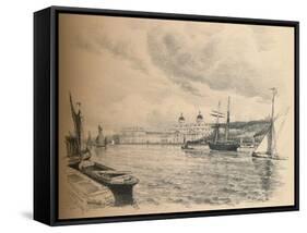 Greenwich Palace from the River, 1902-Thomas Robert Way-Framed Stretched Canvas