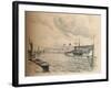 Greenwich Palace from the River, 1902-Thomas Robert Way-Framed Giclee Print