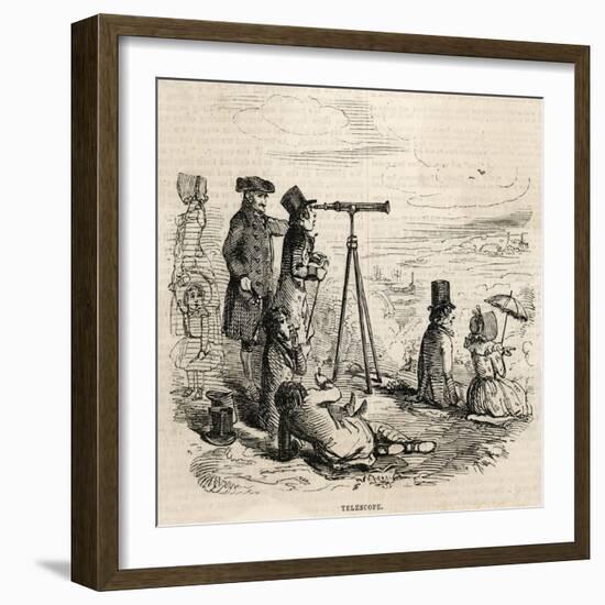 Greenwich Park Telescope-null-Framed Art Print