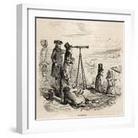 Greenwich Park Telescope-null-Framed Art Print