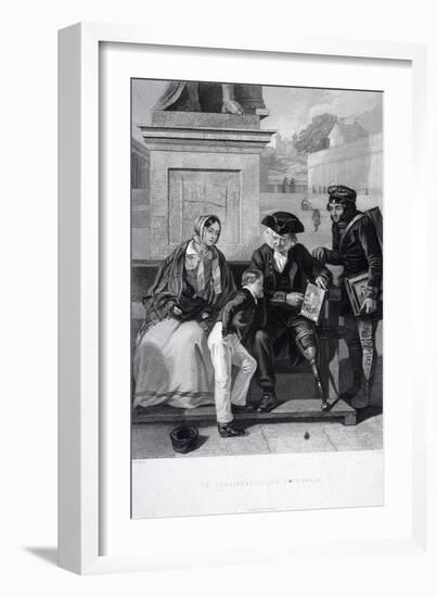 Greenwich Pensioner, Greenwich Hospital, London, C1840-T Holles-Framed Giclee Print