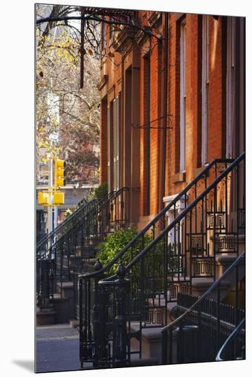 Greenwich Village Architecture.-Jon Hicks-Mounted Premium Photographic Print
