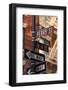 Greenwich Village Street Sign.-Jon Hicks-Framed Photographic Print