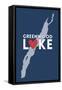 Greenwood Lake, New York - Heart Design-Lantern Press-Framed Stretched Canvas