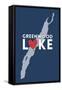 Greenwood Lake, New York - Heart Design-Lantern Press-Framed Stretched Canvas