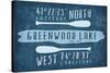 Greenwood Lake, NY - Lake Essentials - Latitude and Longitude-Lantern Press-Stretched Canvas