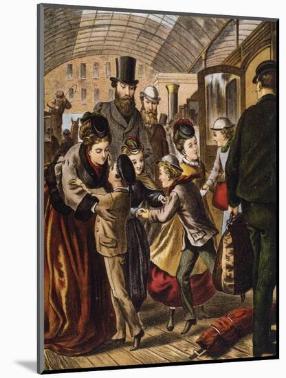 Greeting at the Train Station-A. Kronheim-Mounted Giclee Print