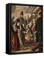 Greeting at the Train Station-A. Kronheim-Framed Stretched Canvas
