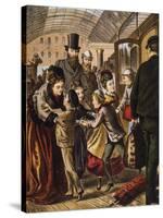 Greeting at the Train Station-A. Kronheim-Stretched Canvas