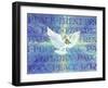 Greeting Card - Dove with the Word Peace in Different Languages-null-Framed Art Print