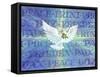 Greeting Card - Dove with the Word Peace in Different Languages-null-Framed Stretched Canvas