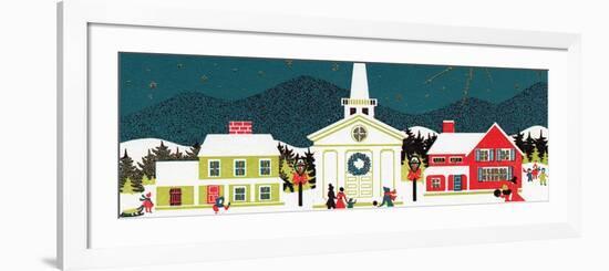 Greeting Card - Village Scene with Church, National Museum of American History-null-Framed Premium Giclee Print