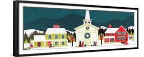 Greeting Card - Village Scene with Church, National Museum of American History-null-Framed Premium Giclee Print