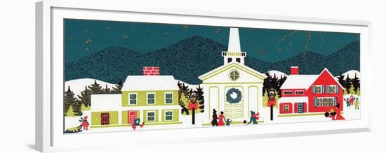 Greeting Card - Village Scene with Church, National Museum of American History-null-Framed Premium Giclee Print