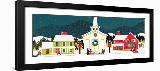 Greeting Card - Village Scene with Church, National Museum of American History-null-Framed Art Print