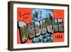 Greeting from Dubuque, Iowa-null-Framed Art Print