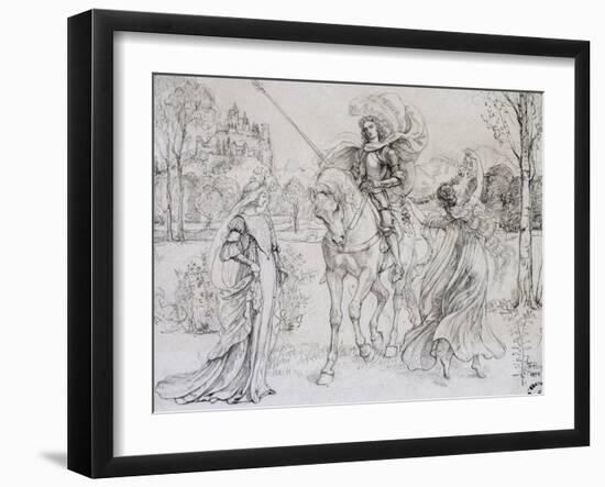 Greeting the Knight, C1880-1932-Armand Point-Framed Giclee Print