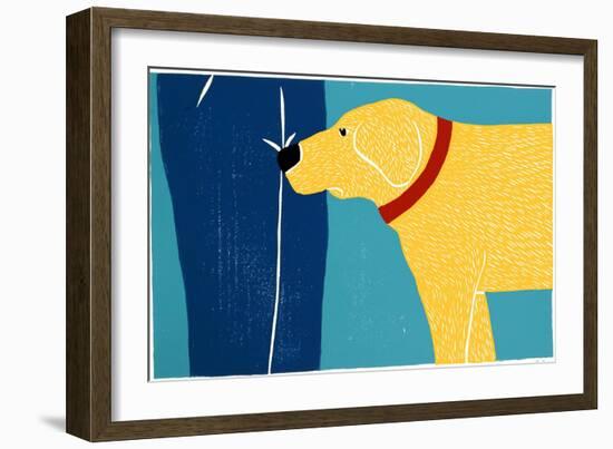 Greeting Visitors Bad Dog Yellow-Stephen Huneck-Framed Giclee Print