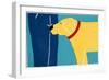 Greeting Visitors Bad Dog Yellow-Stephen Huneck-Framed Giclee Print