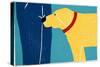 Greeting Visitors Bad Dog Yellow-Stephen Huneck-Stretched Canvas