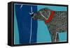 Greeting Visitors Bad Dog-Stephen Huneck-Framed Stretched Canvas