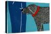 Greeting Visitors Bad Dog-Stephen Huneck-Stretched Canvas