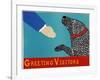 Greeting Visitors Good Dog Banner-Stephen Huneck-Framed Giclee Print