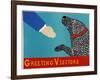 Greeting Visitors Good Dog Banner-Stephen Huneck-Framed Giclee Print