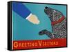 Greeting Visitors Good Dog Banner-Stephen Huneck-Framed Stretched Canvas