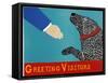 Greeting Visitors Good Dog Banner-Stephen Huneck-Framed Stretched Canvas