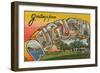 Greetings Card Featuring Augusta, Georgia, 1943-null-Framed Giclee Print