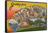 Greetings Card Featuring Augusta, Georgia, 1943-null-Framed Stretched Canvas