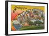 Greetings Card Featuring Augusta, Georgia, 1943-null-Framed Giclee Print