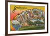 Greetings Card Featuring Augusta, Georgia, 1943-null-Framed Giclee Print