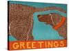 Greetings Choc-Stephen Huneck-Stretched Canvas