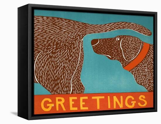 Greetings Choc-Stephen Huneck-Framed Stretched Canvas