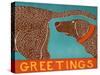 Greetings Choc-Stephen Huneck-Stretched Canvas