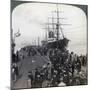 Greetings for Newcomers on the Pier Alongside the Pacific Mail Ss 'China, at Yokohama, Japan, 1904-Underwood & Underwood-Mounted Giclee Print