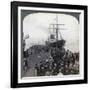 Greetings for Newcomers on the Pier Alongside the Pacific Mail Ss 'China, at Yokohama, Japan, 1904-Underwood & Underwood-Framed Giclee Print