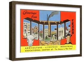 Greetings from Abilene, Texas, the Gateway to West Texas-null-Framed Giclee Print